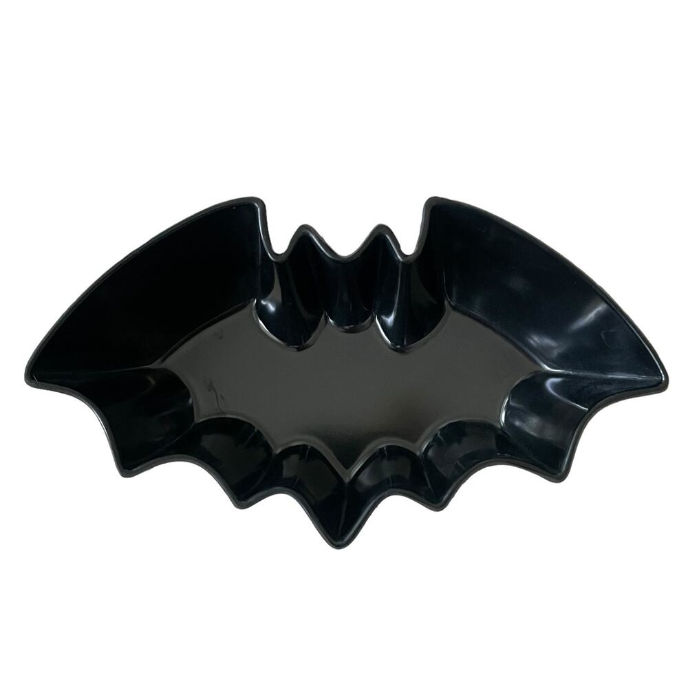 Christian Siriano BLACK BAT Melamine Bowls 7.5x2 Set of 4 Spooky Halloween NEW
